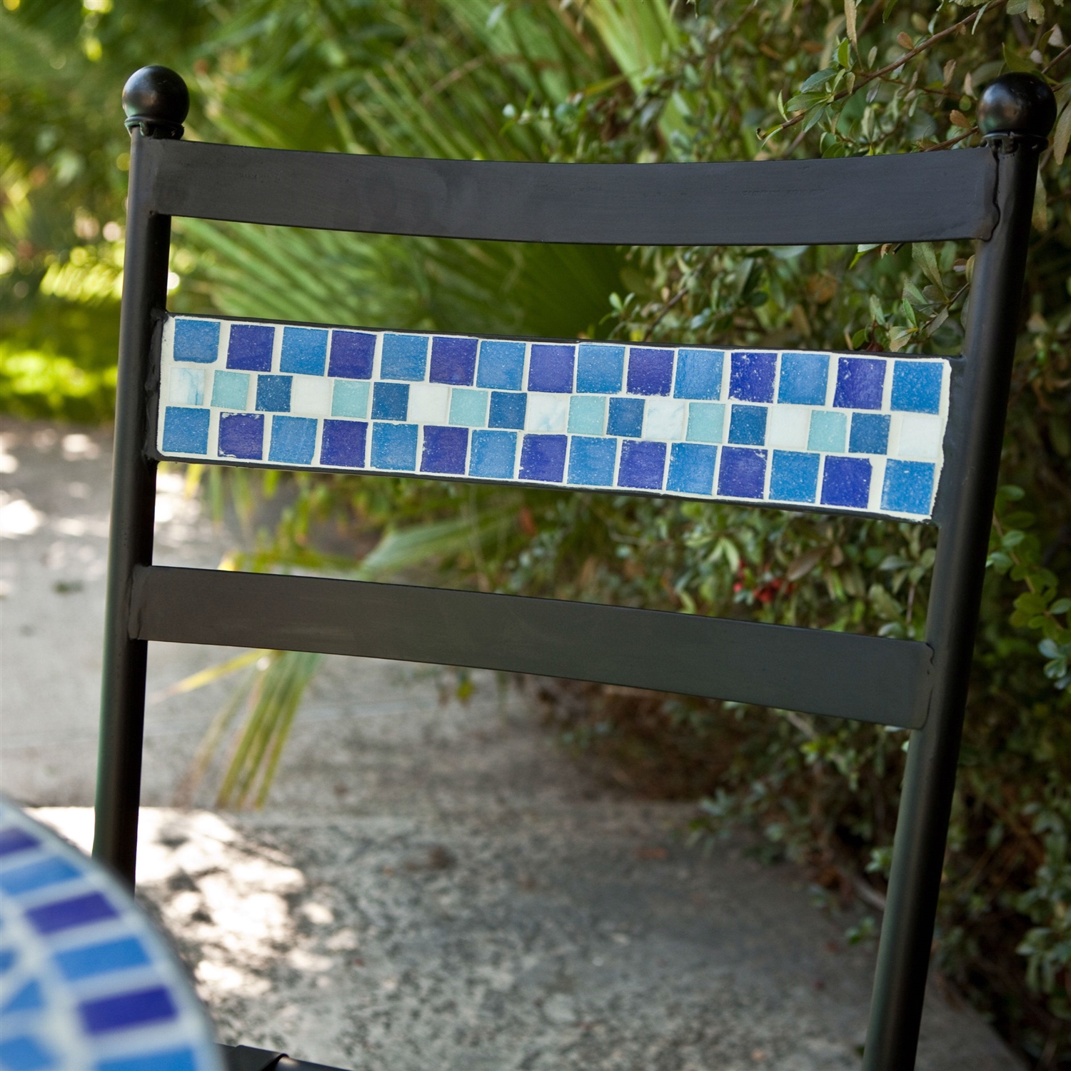 FaFurn - Mosaic Bistro Set in Aqua Blue