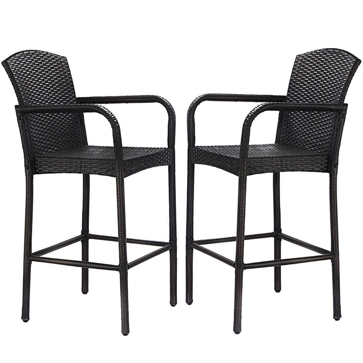 FaFurn - Set of 2 Barstools Set in Brown