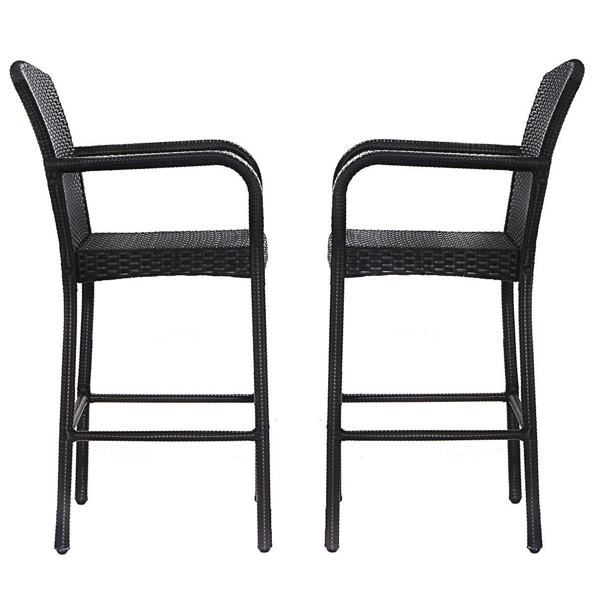 FaFurn - Set of 2 Barstools Set in Brown