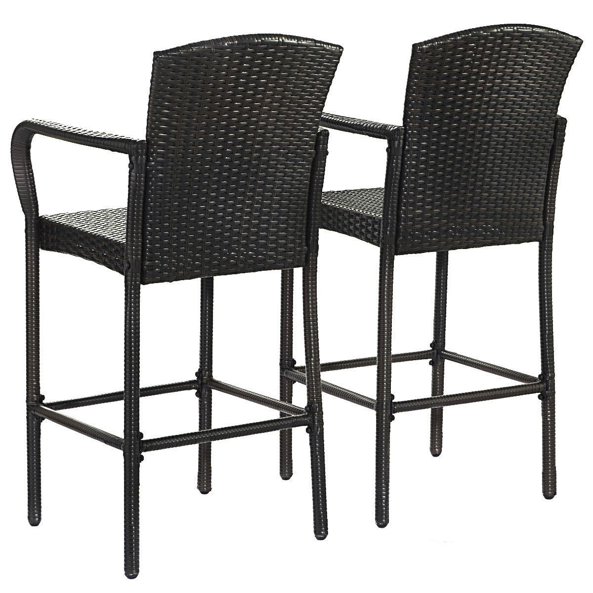 FaFurn - Set of 2 Barstools Set in Brown