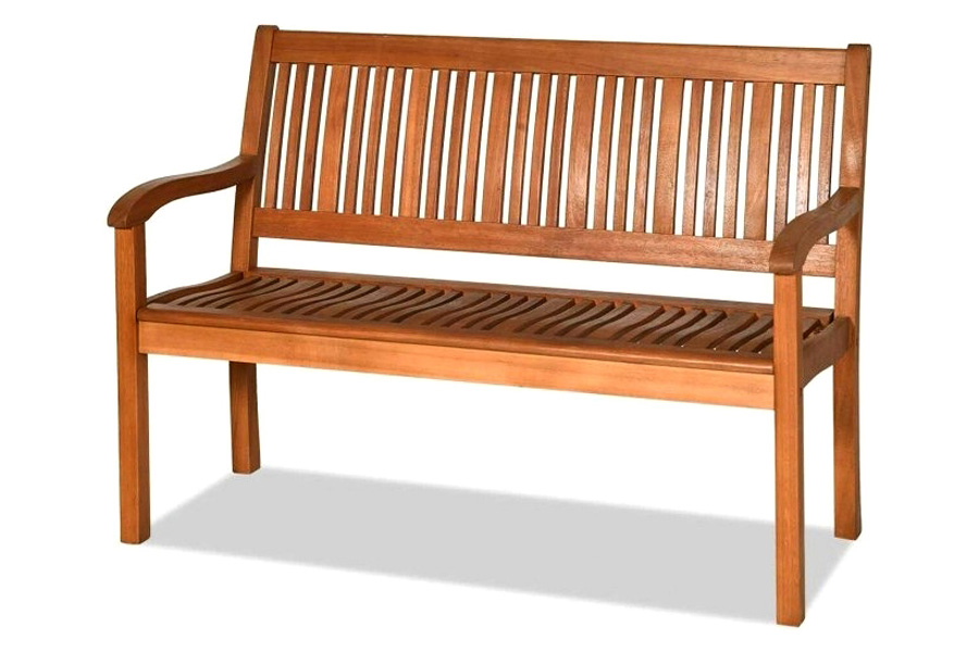 FaFurn - Farmhome Slatted 2 Seater Garden Eucalyptus Bench