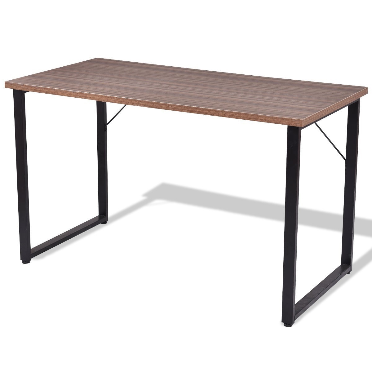 FaFurn Modern Computer Desk with Coffee Finish Wood Top - Coffee, Wood