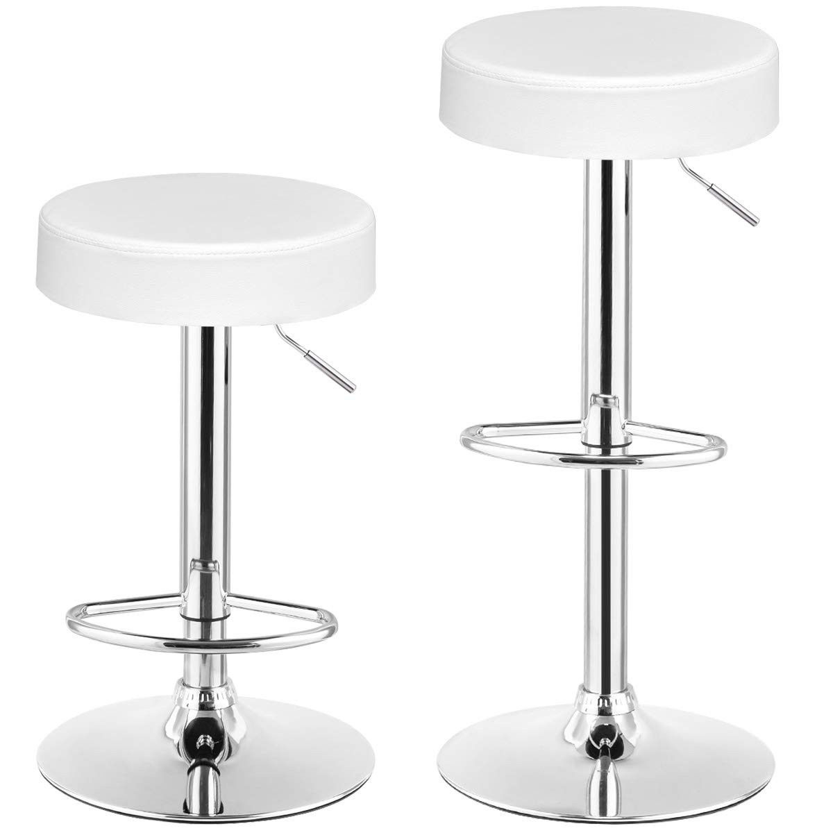 FaFurn - Set of 2 Adjustable Swivel Barstools Set