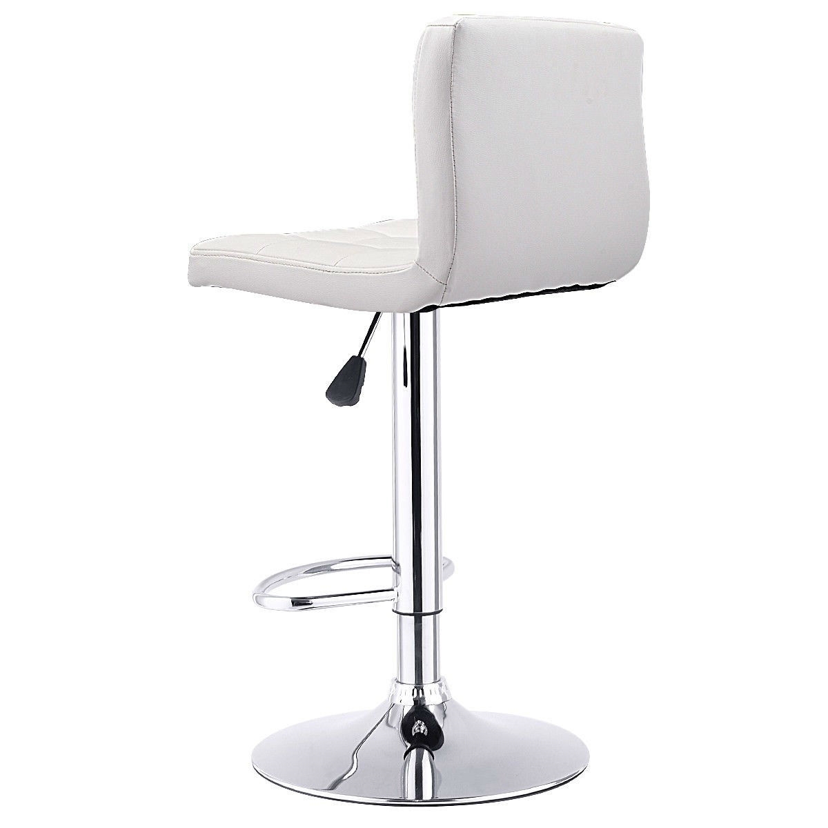 FaFurn Set of 2 Swivel Barstools Set - White