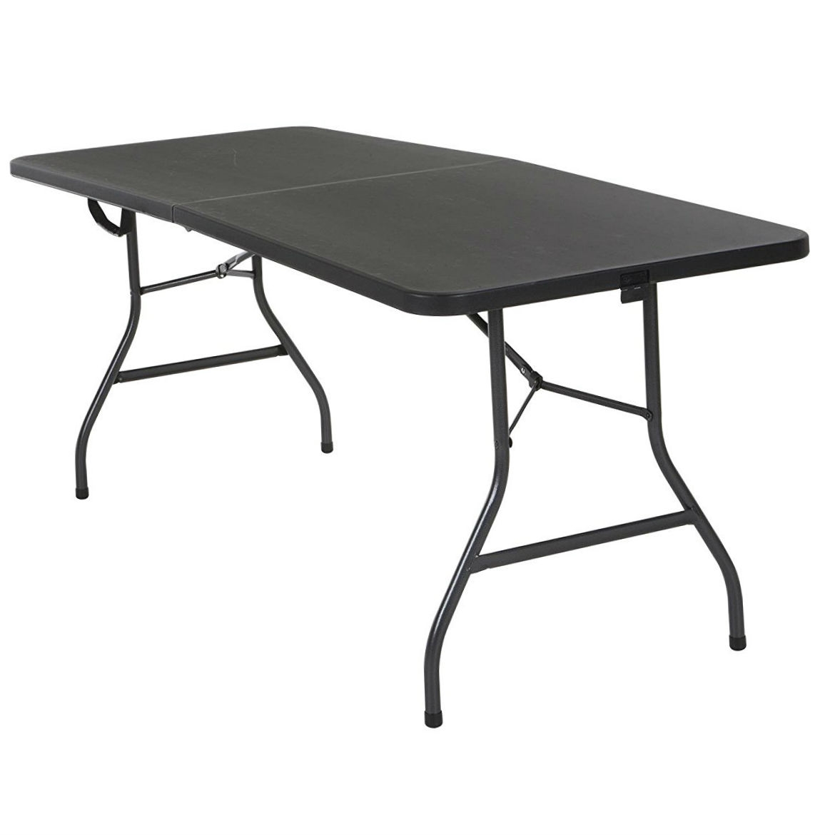 FaFurn - Folding Table with Weather Resistant Top in Black