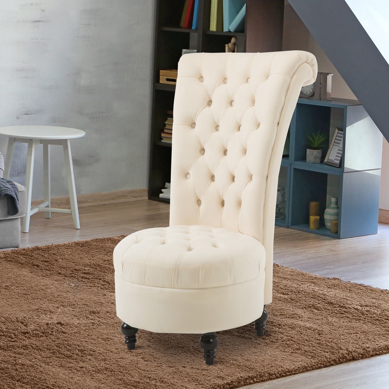 FaFurn Tufted Accent Chair - Cream