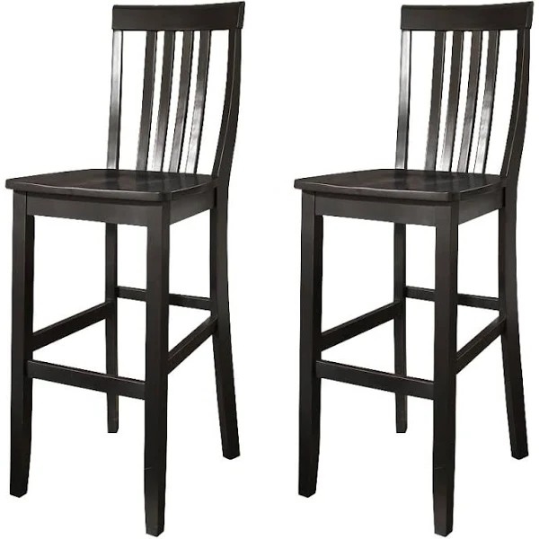 FaFurn - Set of 2 Classic Barstools Set in Black