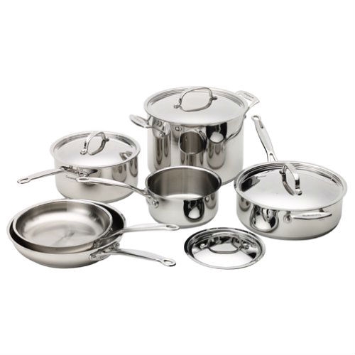 FaFurn - 10-Piece Cookware Set in Stainless Steel