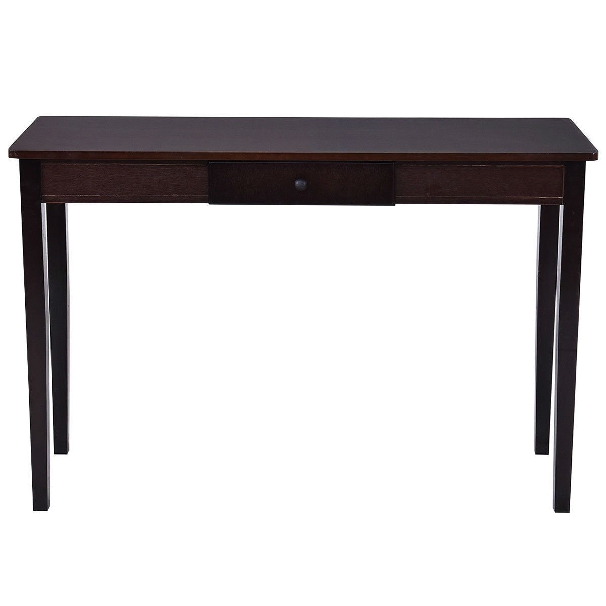 FaFurn - Console Table with Drawer in Dark Walnut, Wood