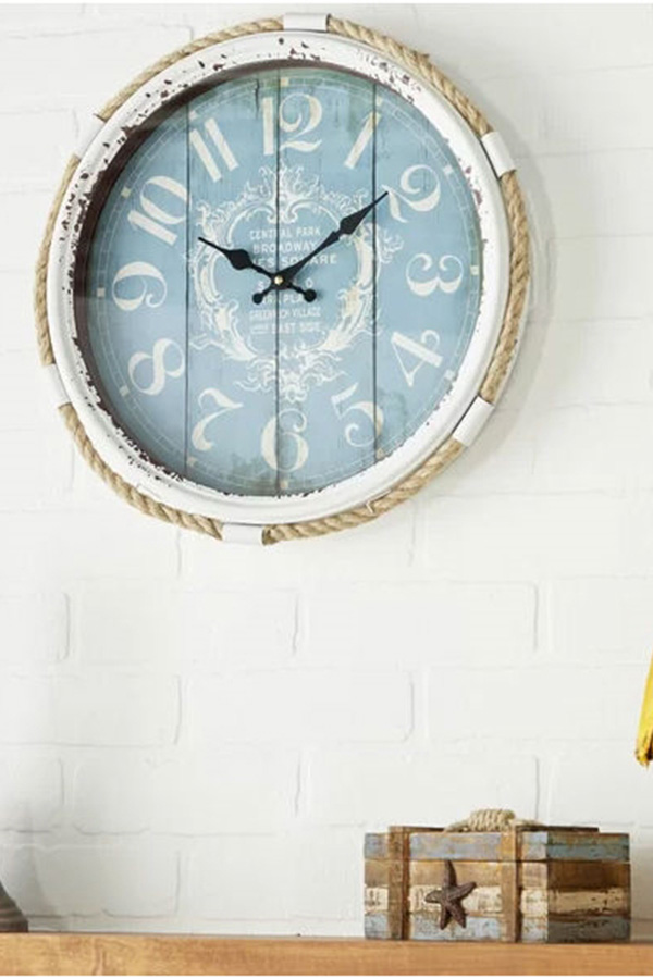 FaFurn - Vintage Style Nautical Wall Clock