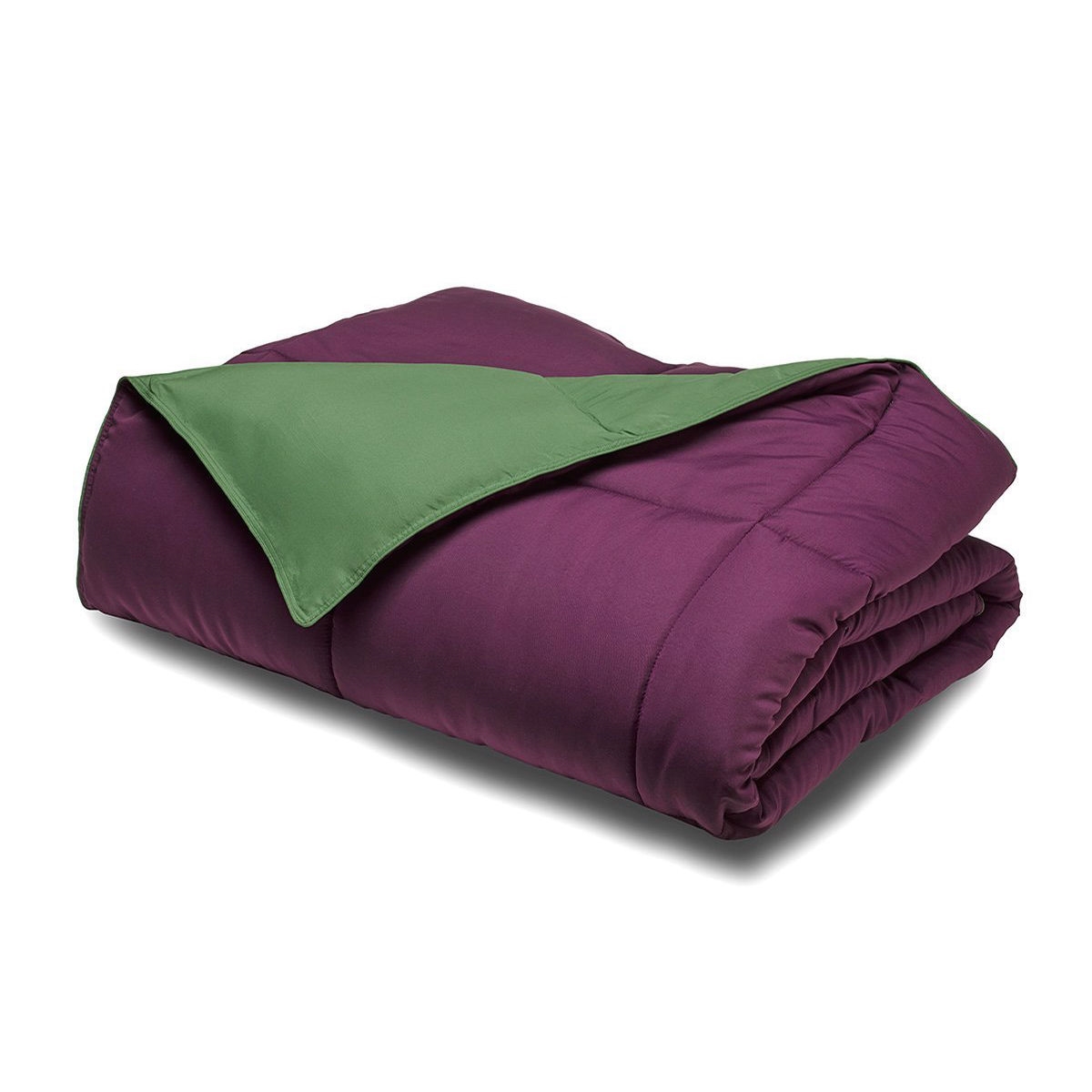 FaFurn 3-Piece Full/Queen Size Comforter Set with 2 Shams - Purple/Green