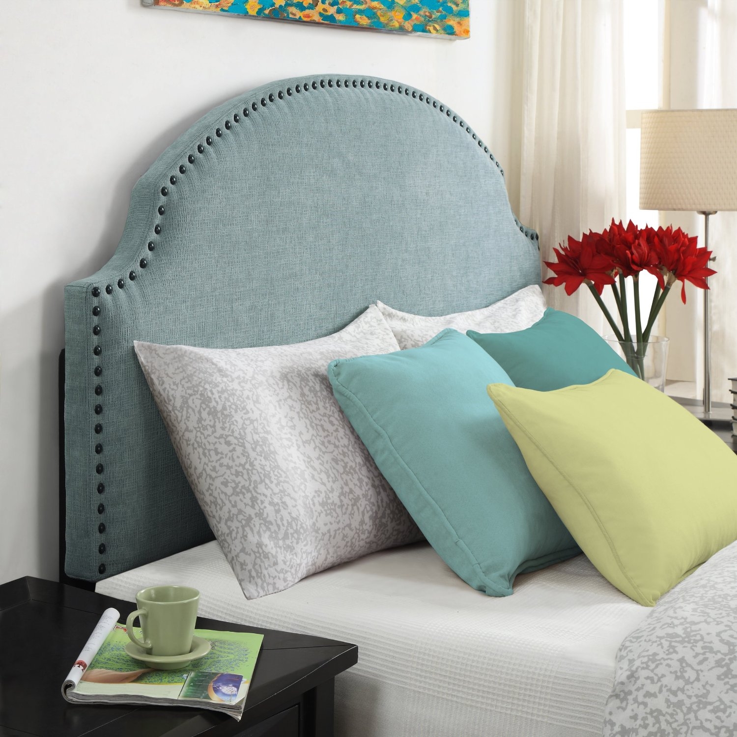 FaFurn - Full/Queen Size Headboard in Turquoise