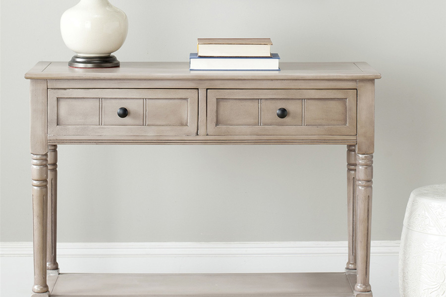 FaFurn - Console Accent Table Traditional Style Sofa Table in Cream