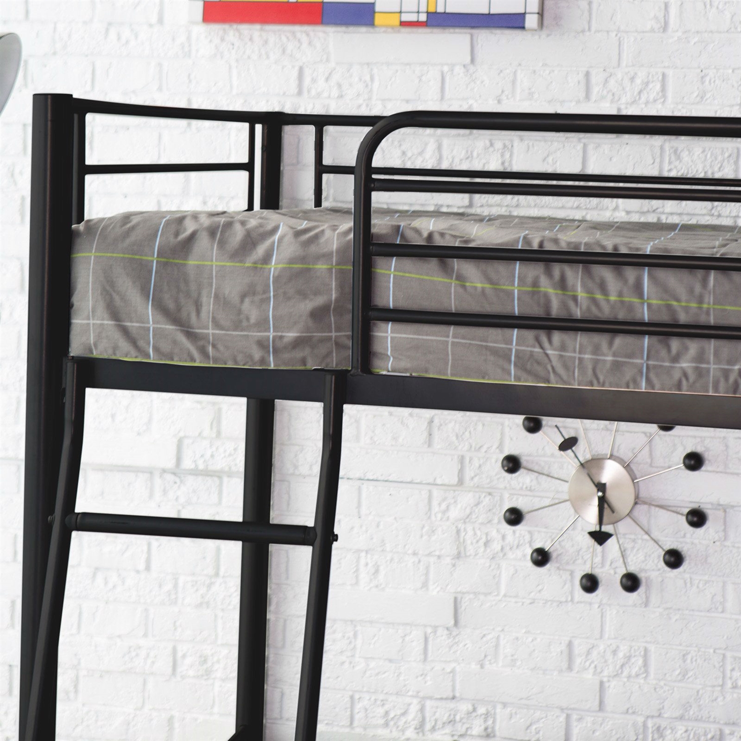 FaFurn - Bunk Bed with Ladder and Safety Rails