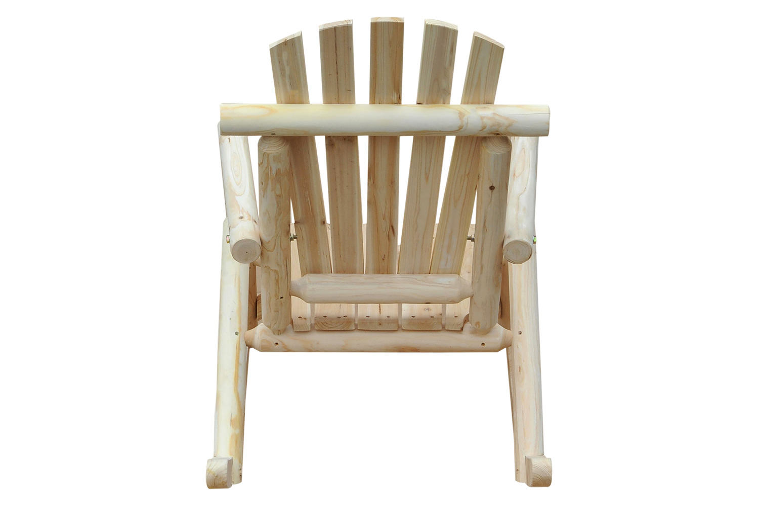 FaFurn - Farmhouse Classical Fir Wood Rocking Adirondack Chair Natural Set of 2