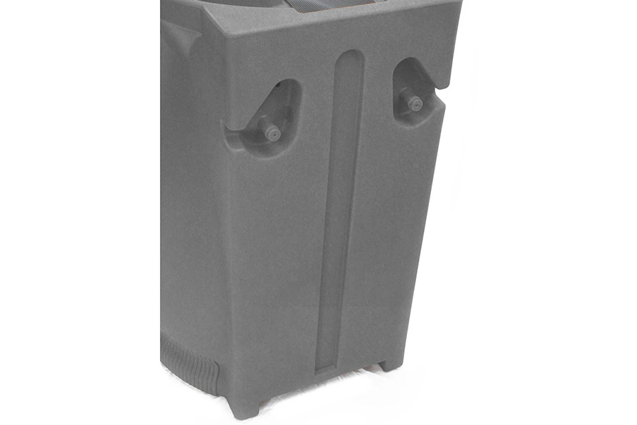 FaFurn 65 Gallon Plastic Urn Rain Barrel with Planter Top - Gray