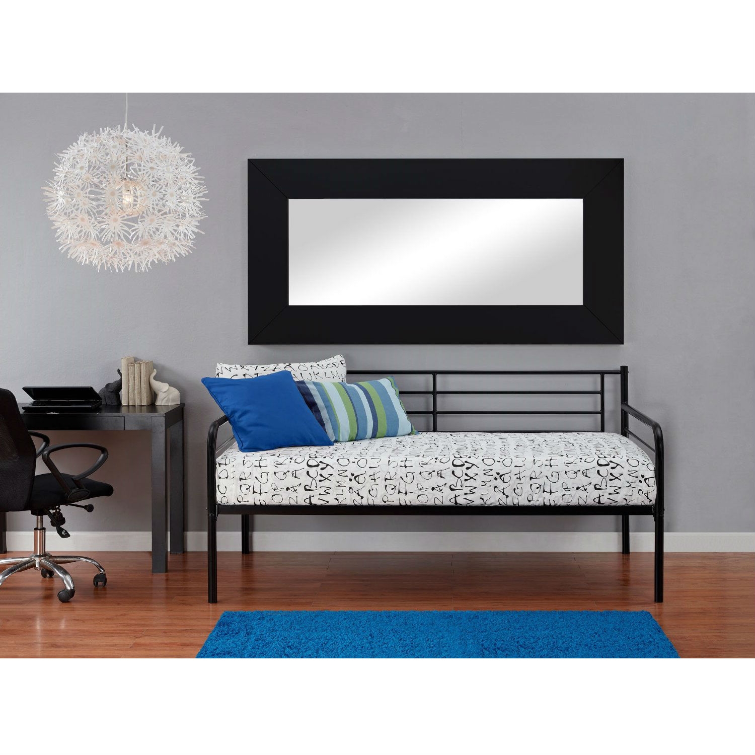 FaFurn Contemporary Twin Size Daybed - Black, Metal