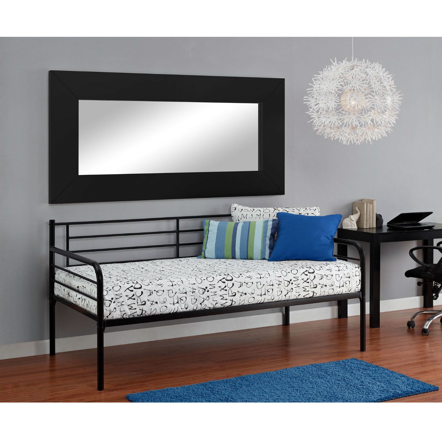 FaFurn Contemporary Twin Size Daybed - Black, Metal