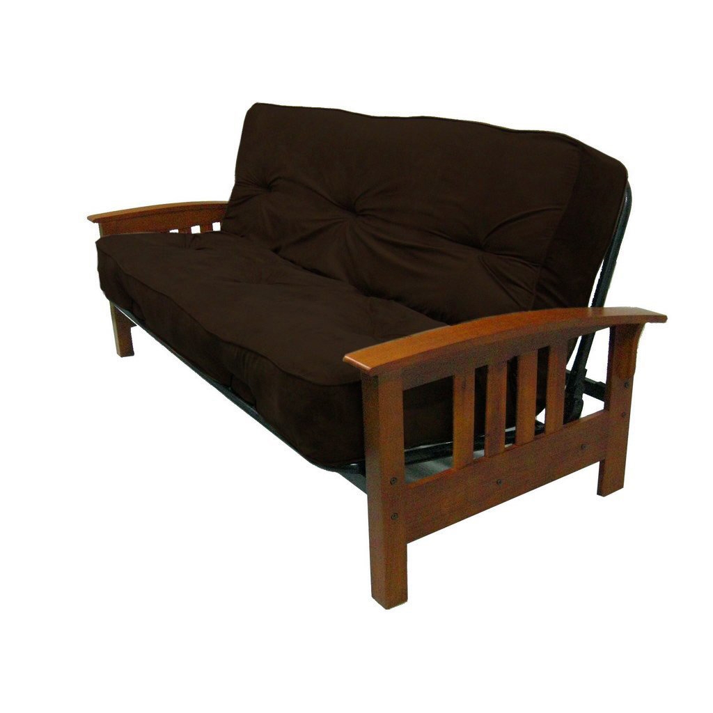 FaFurn™ Full Size Mattress with Futon Cover - Chocolate