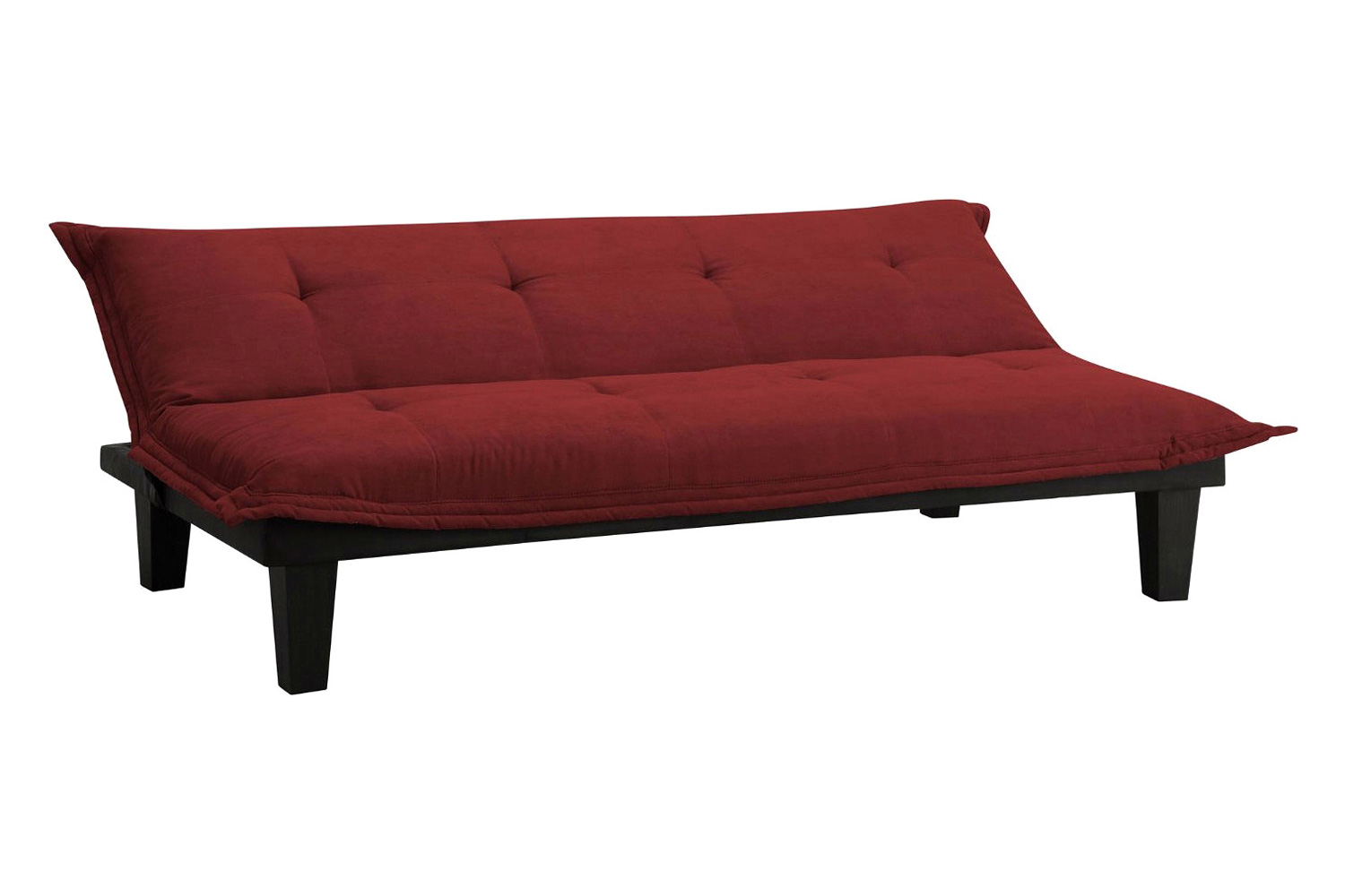 FaFurn™ - Contemporary Futon Style Sleeper Sofa Bed in Red Microfiber