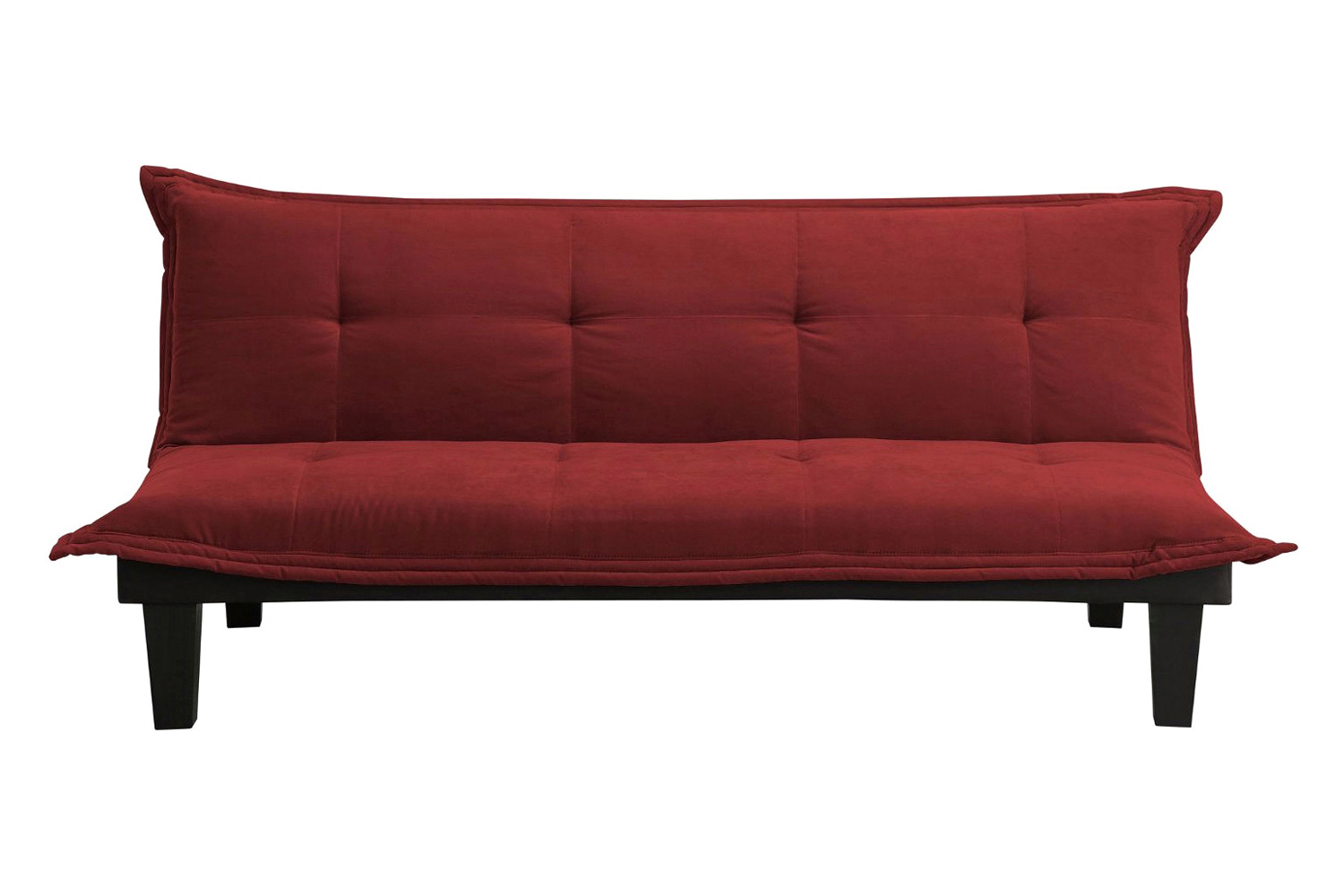 FaFurn™ - Contemporary Futon Style Sleeper Sofa Bed in Red Microfiber