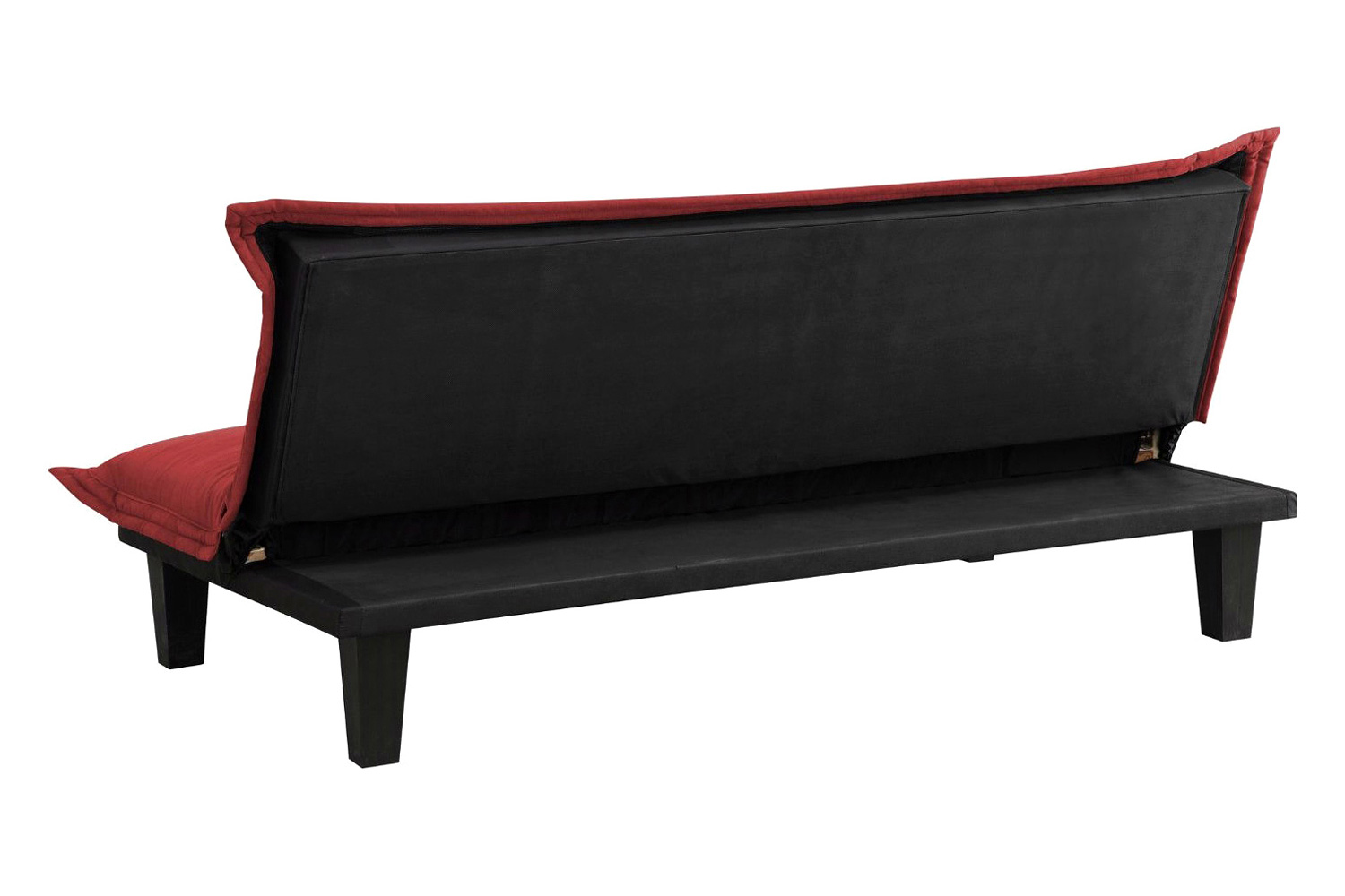 FaFurn™ - Contemporary Futon Style Sleeper Sofa Bed in Red Microfiber