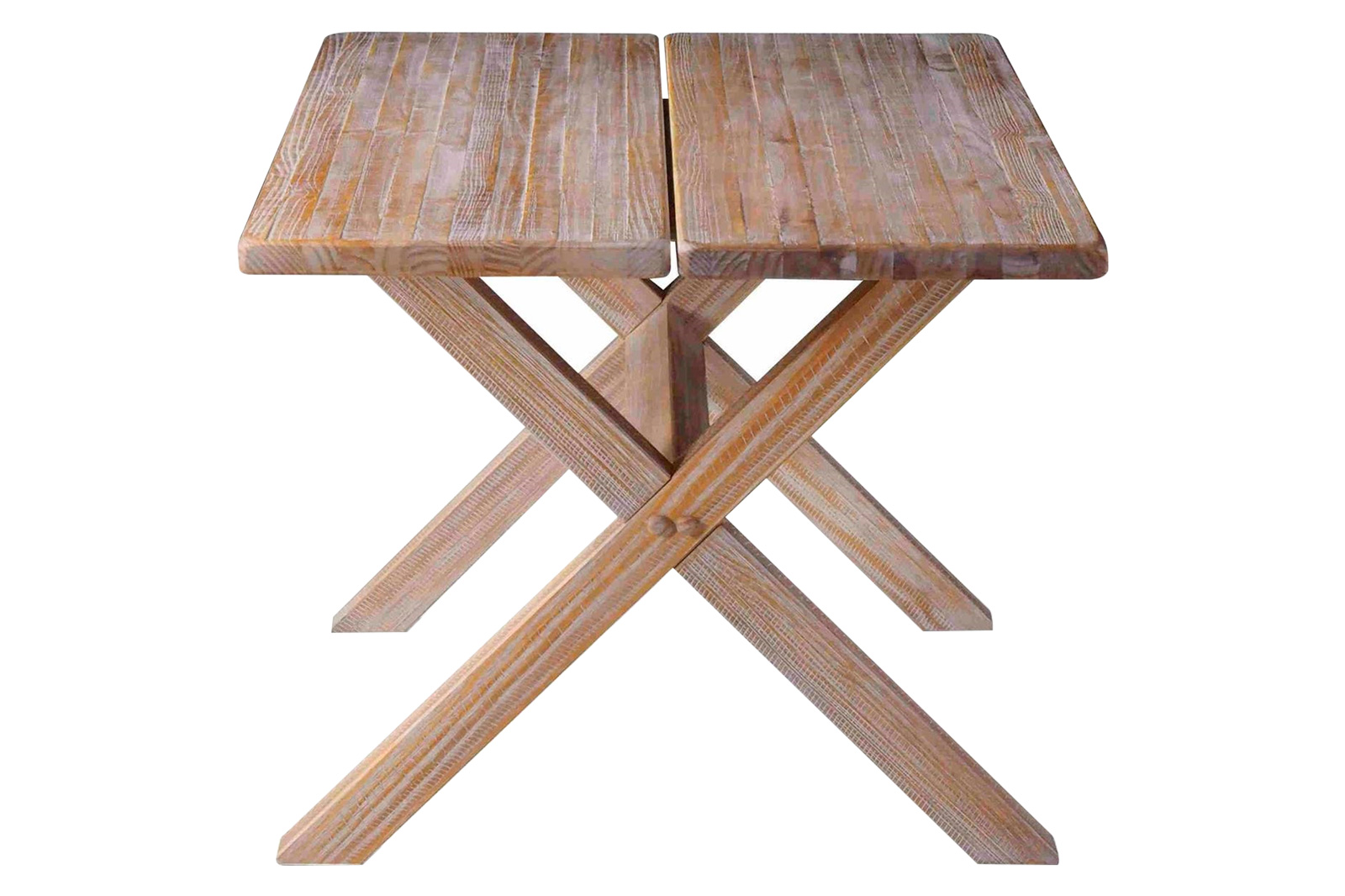 FaFurn - Modern Farmhouse Solid Dining Table in Distressed Driftwood, Pine Wood