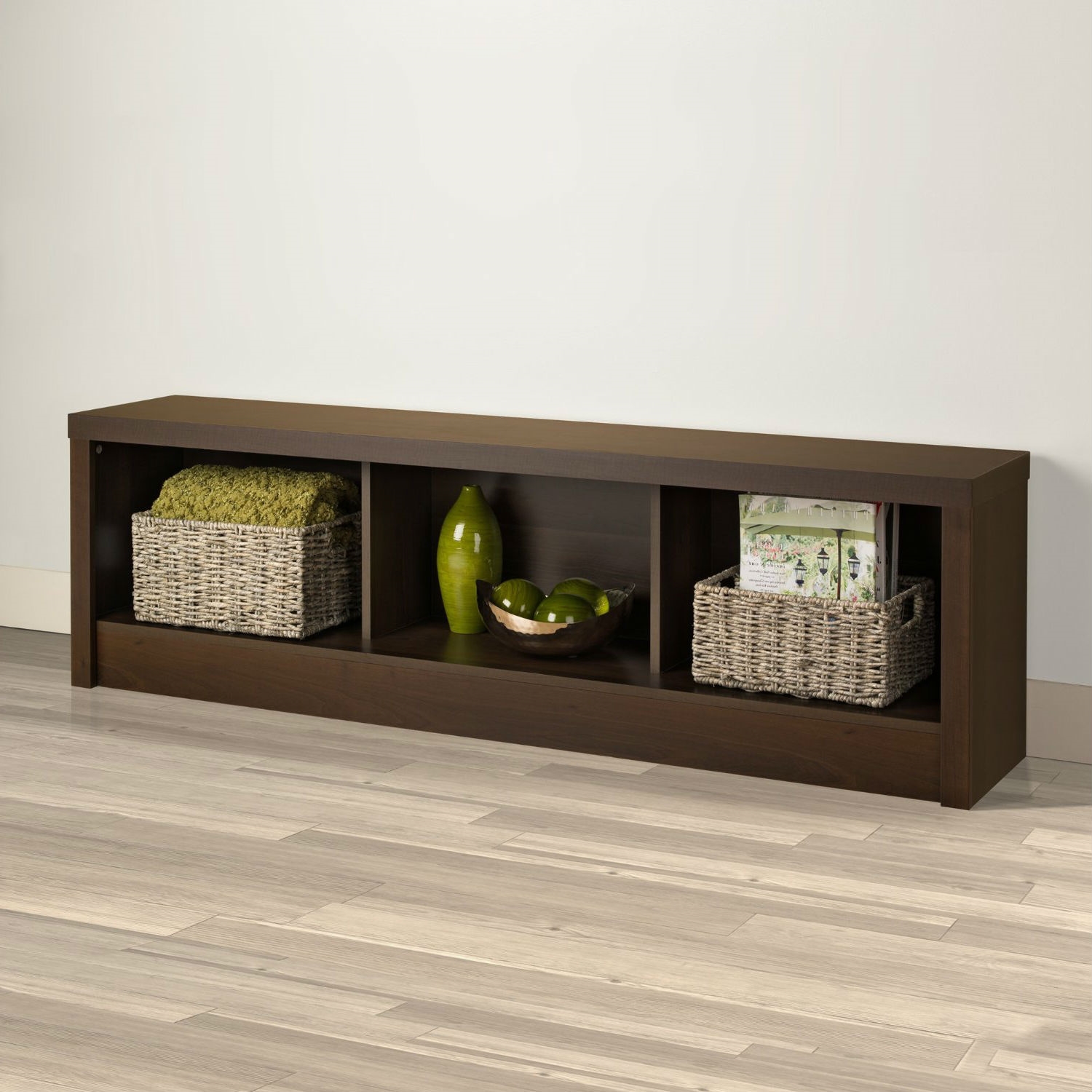 FaFurn - Footboard Bench with Storage in Espresso, Wood