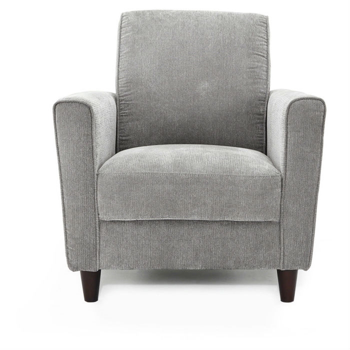 FaFurn Modern Armchair with Espresso Wood Legs - Charcoal