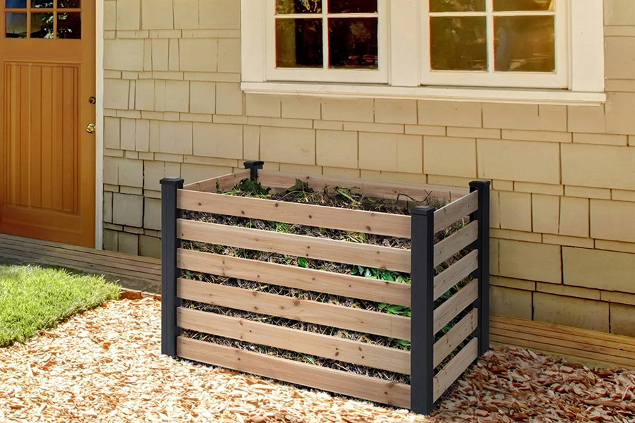 FaFurn - Outdoor Cedar Wooden Compost Bin