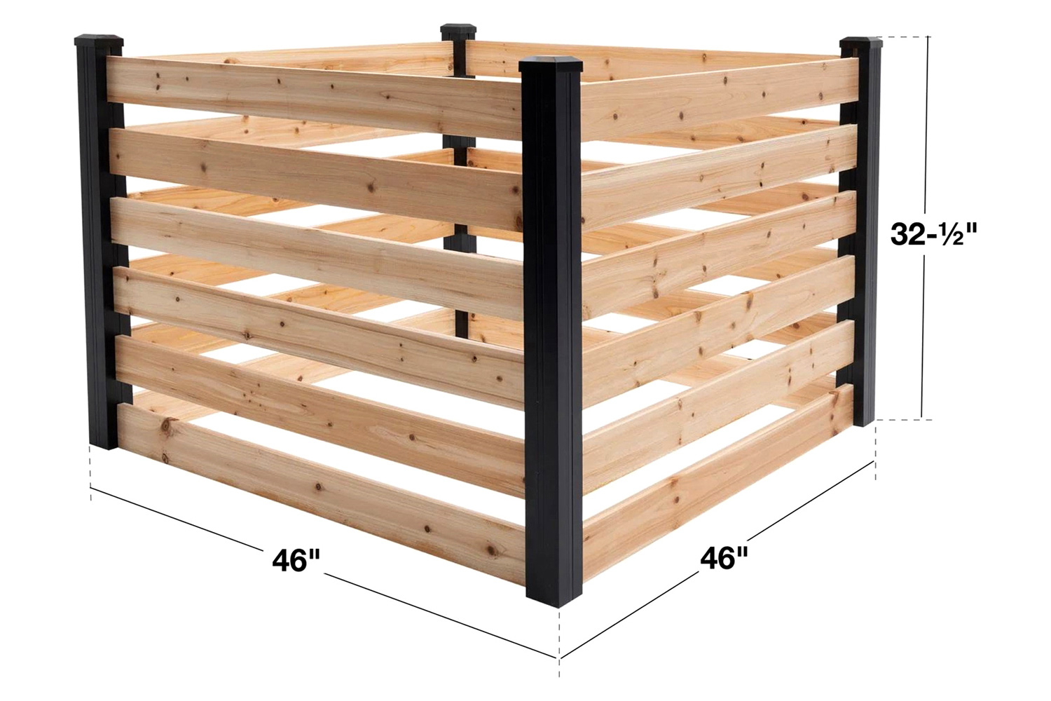 FaFurn Outdoor Cedar Wooden Compost Bin - 244 Gallon