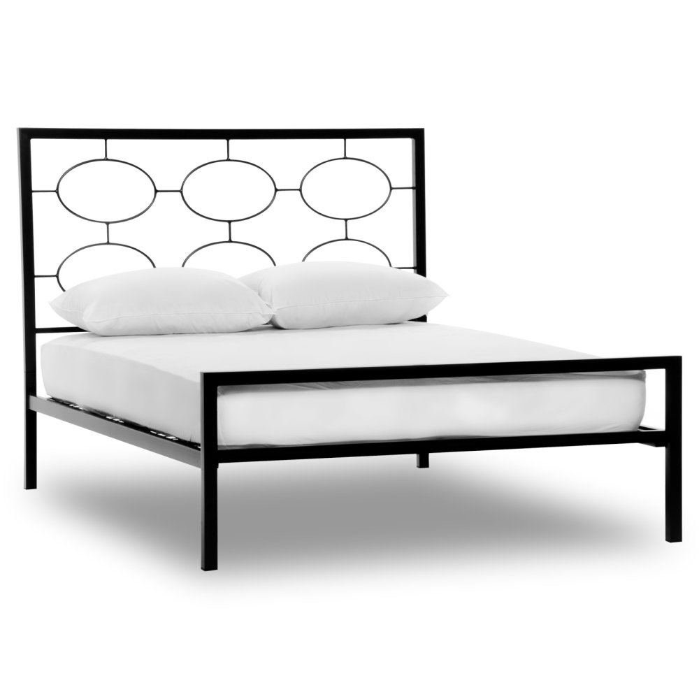 FaFurn - Cal/King Size Platform Bed Frame in Graphite, Metal