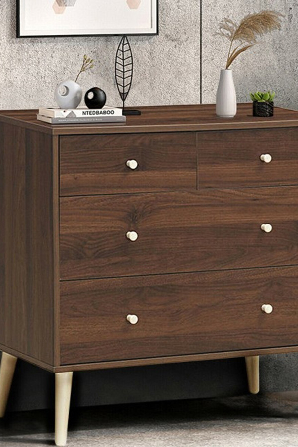 FaFurn - Modern Farmhome 4 Drawer Easy Glide Storage Dresser