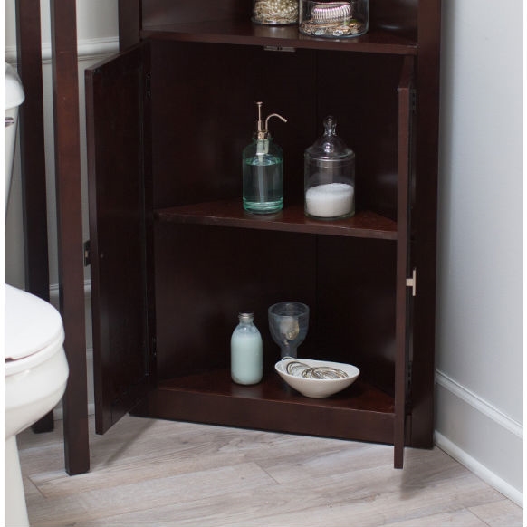 FaFurn - Cabinet with Shelves in Espresso, Wood