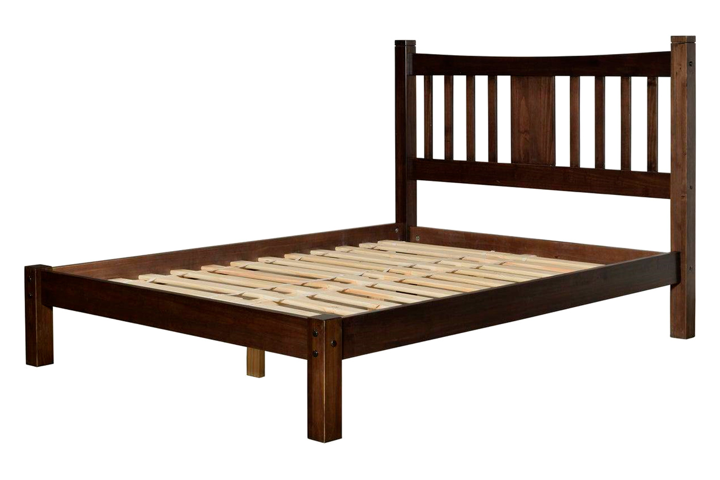 FaFurn - Farmhouse Platform Bed with Headboard (ESPWBS42589317)