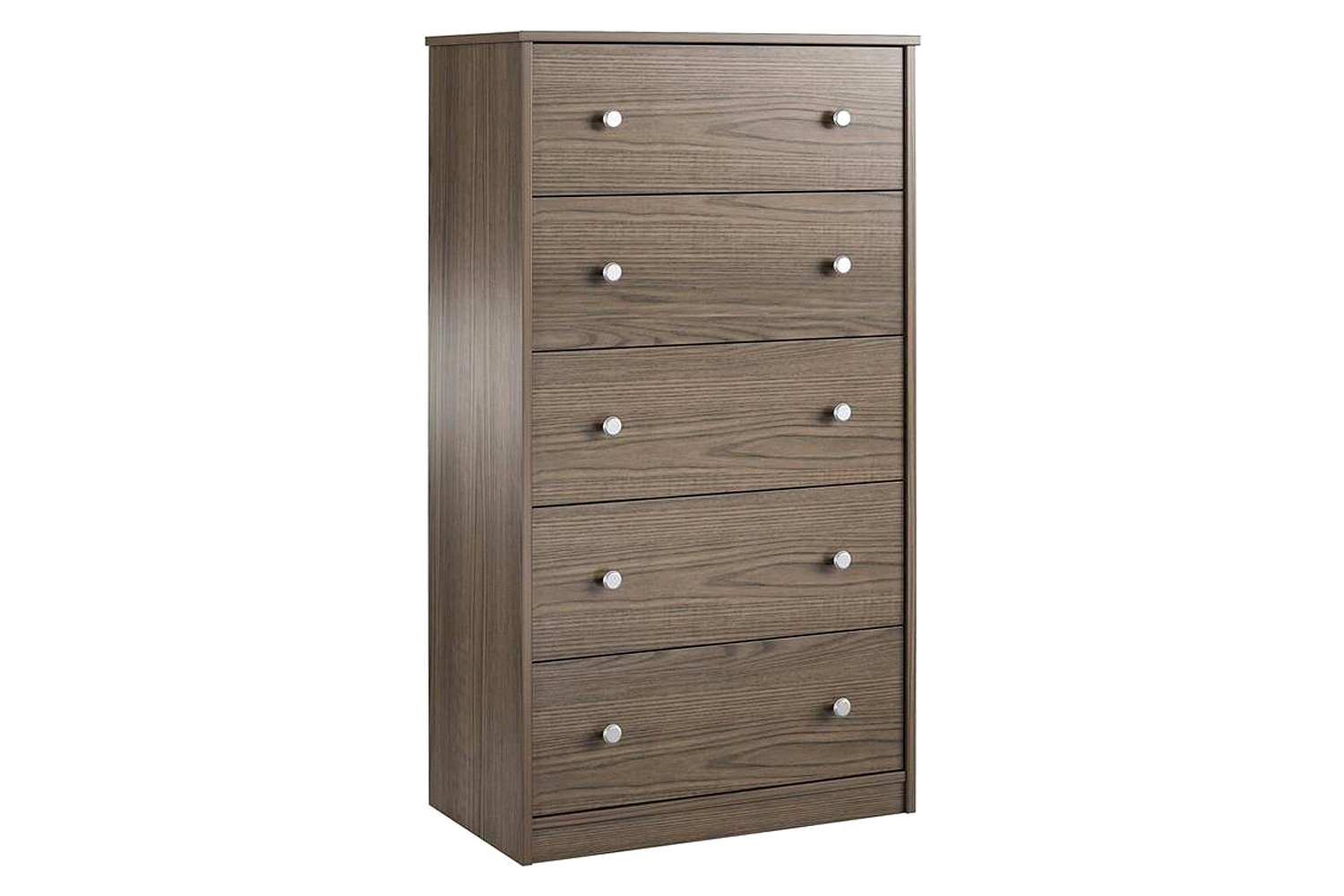 FaFurn - Modern 5-Drawer Bedroom Chest Dresser in Wood Finish