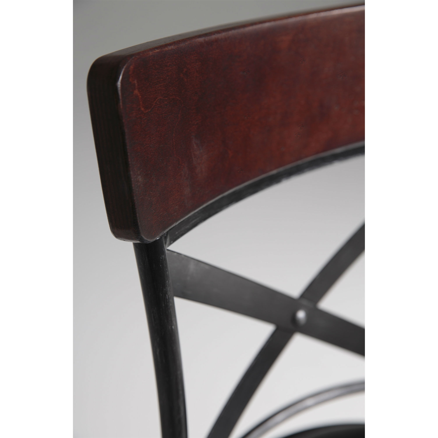 FaFurn - Swivel Barstool with Swivel Seat in Black/Cherry