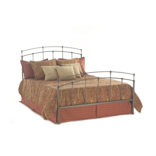 FaFurn - Queen Size Bed Frame with Headboard and Footboard in Black/Walnut, Metal