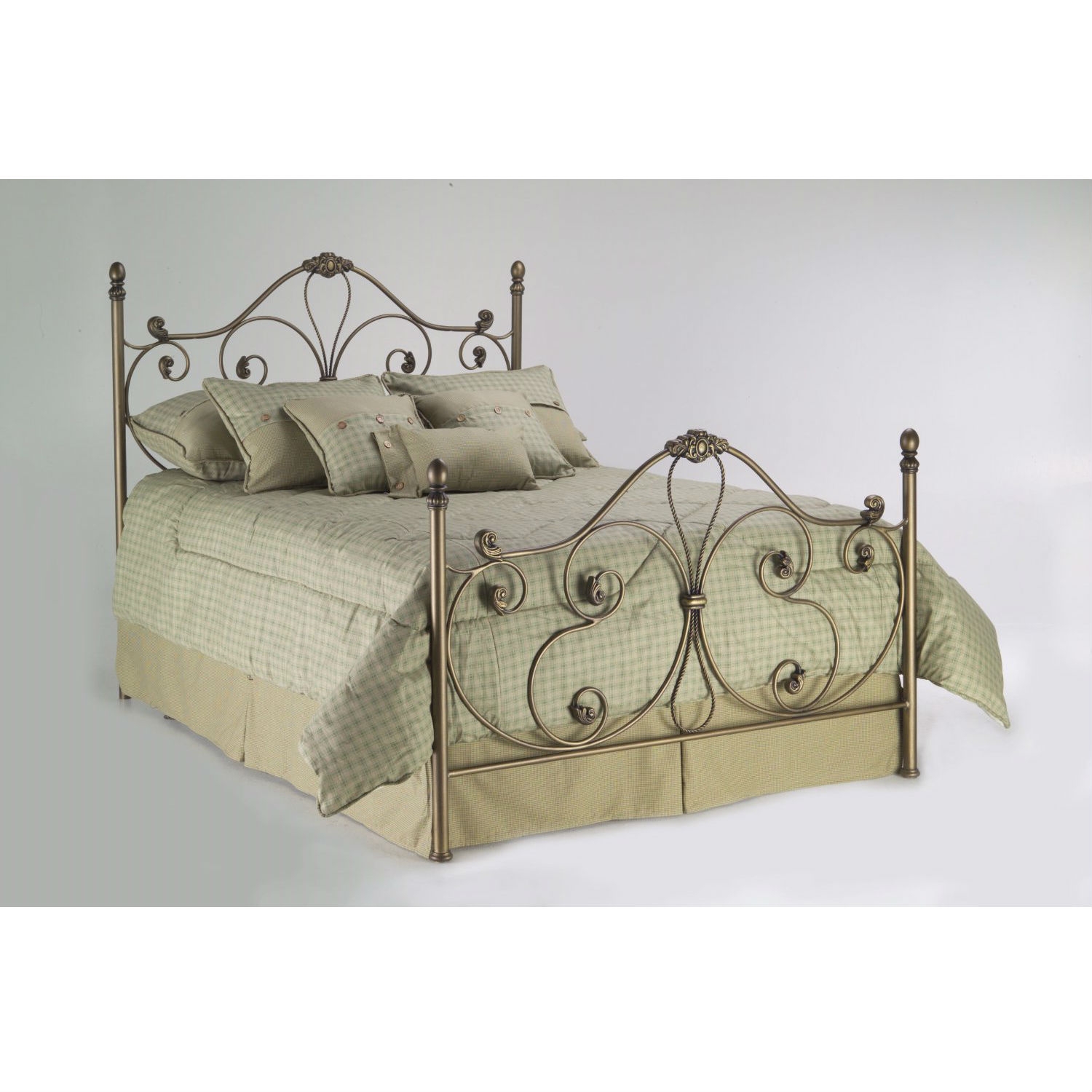 FaFurn - Queen Size Bed Base with Headboard and Footboard in Majestic, Metal