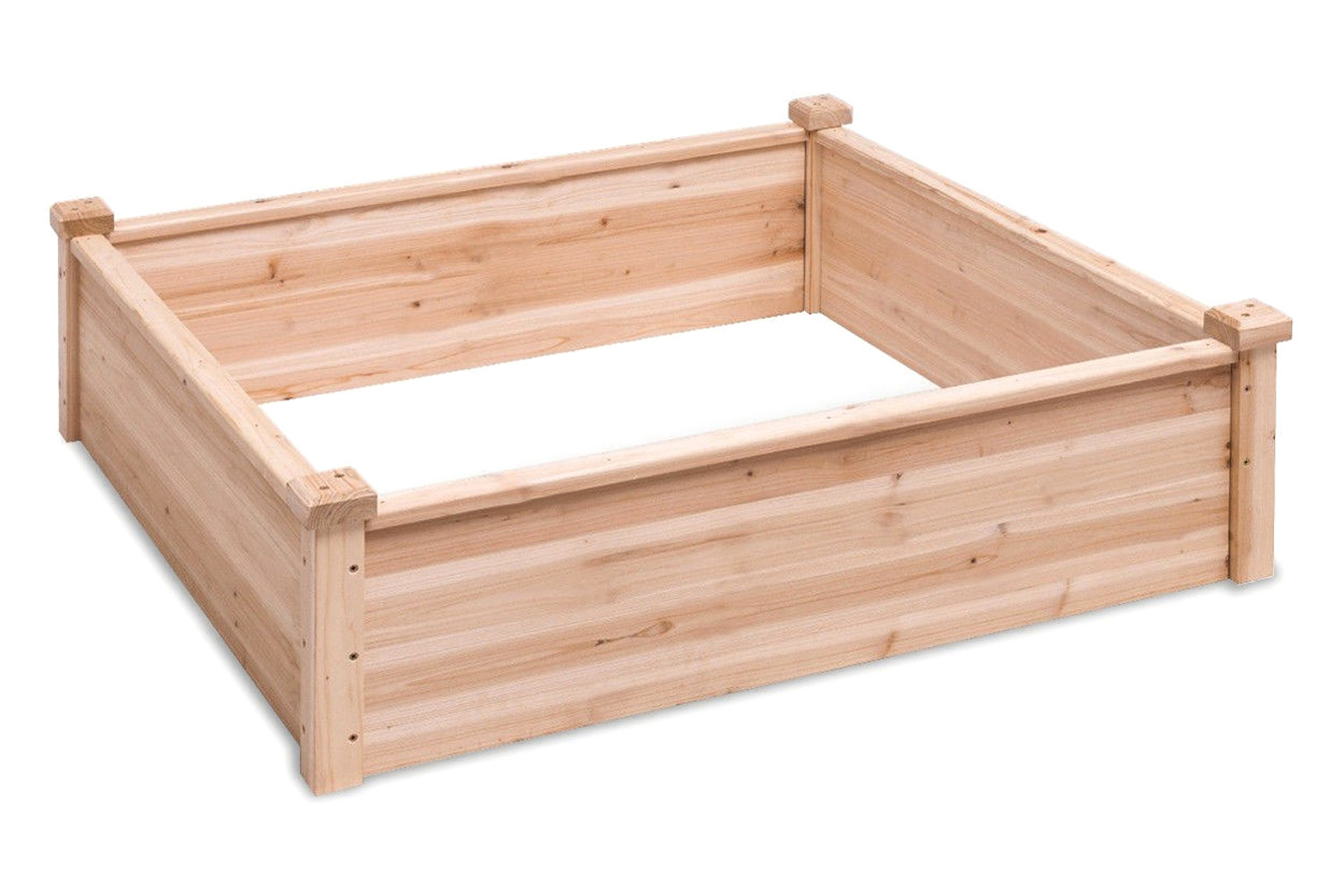 FaFurn - Solid Fir Wood 3.3 Ft X 3.3 Ft Raised Garden Bed Planter Box