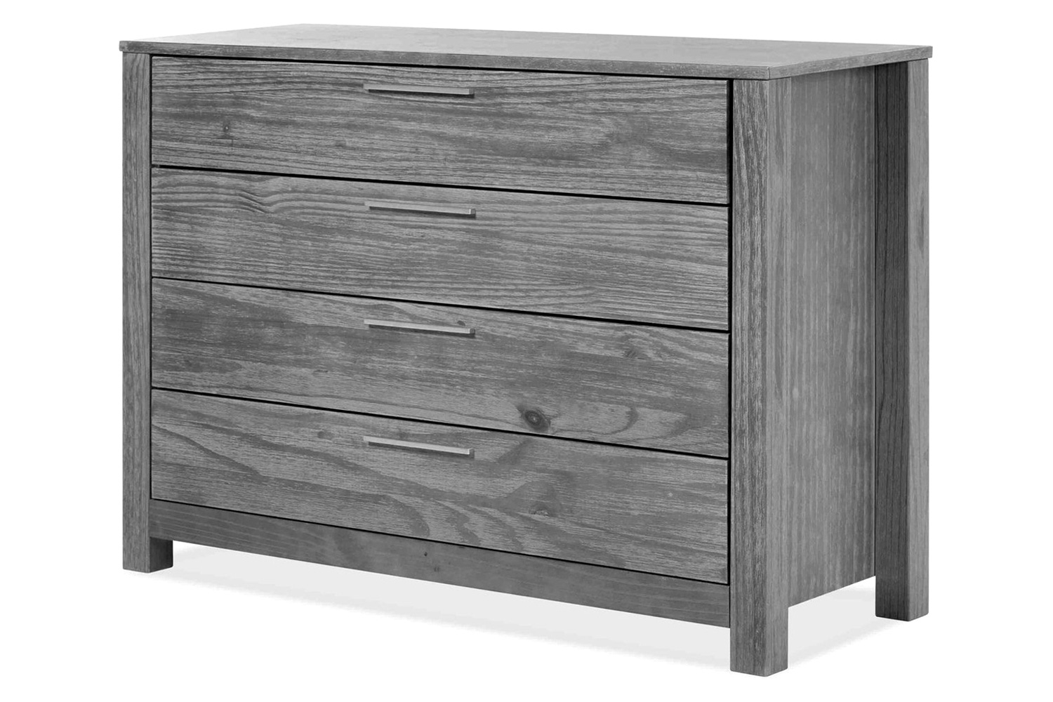 FaFurn Farmhouse Traditional Rustic 4 Drawer Dresser - Gray