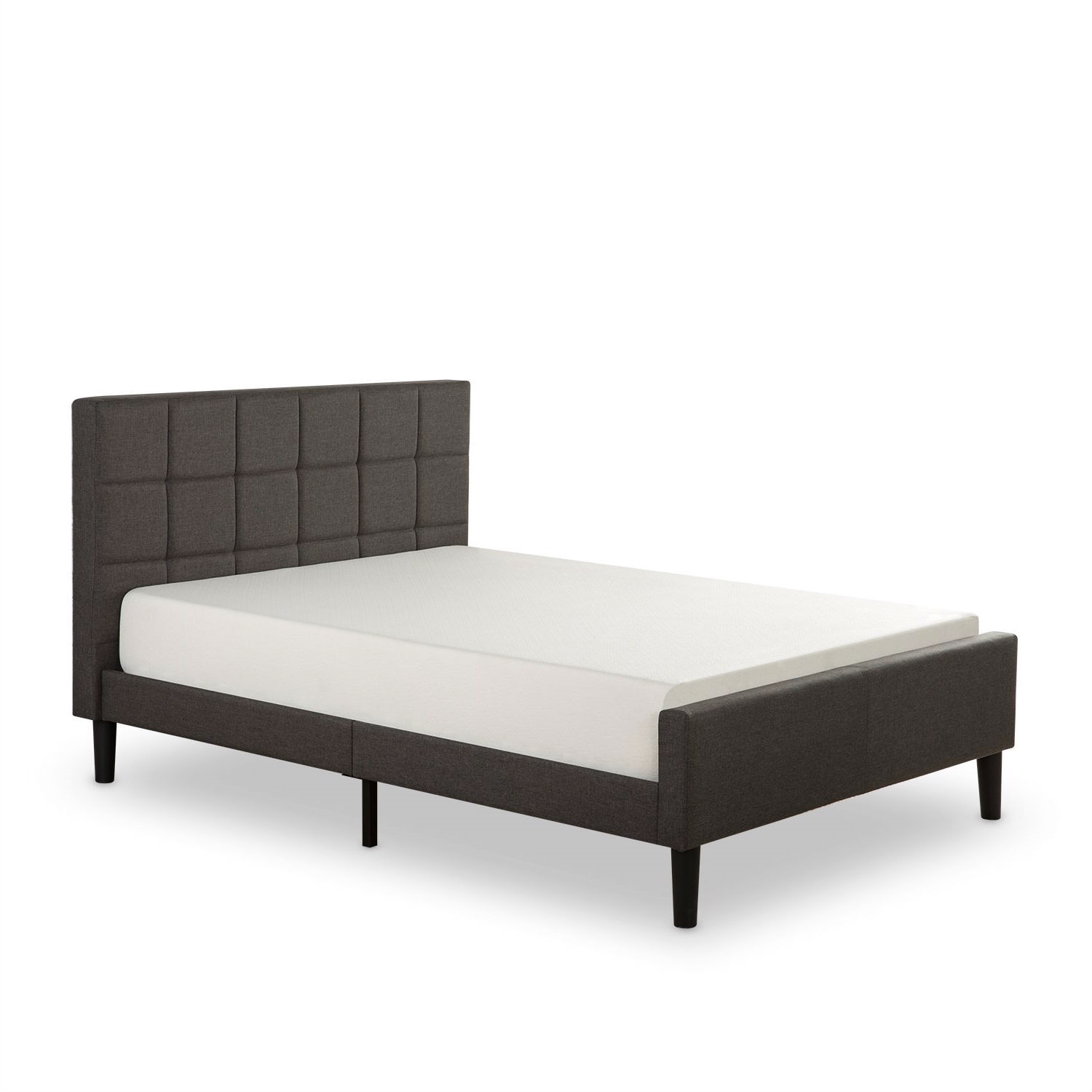 FaFurn - Full Size Platform Bed Frame with Headboard and Footboard