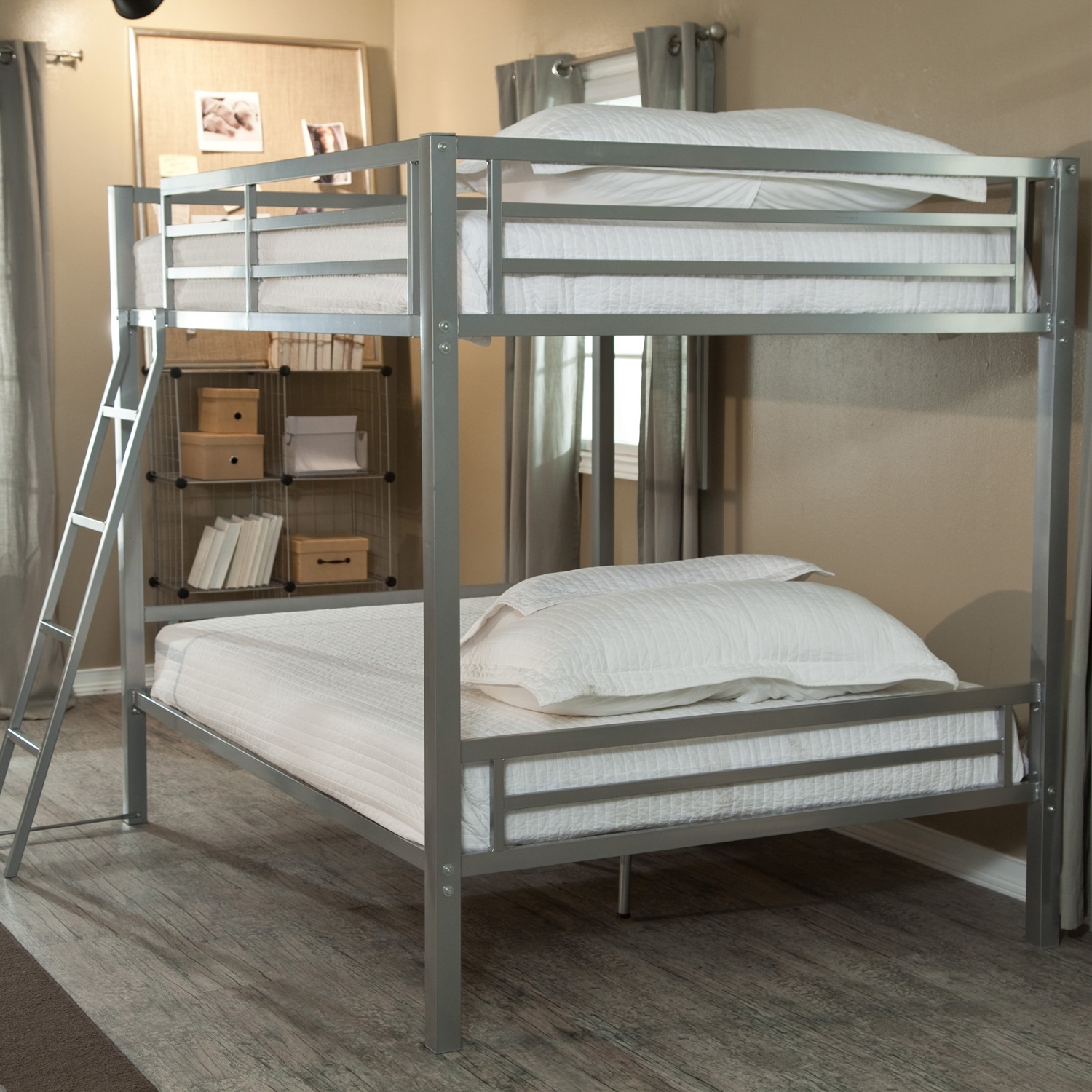 FaFurn - Bunk Bed with Ladder and Safety Rails