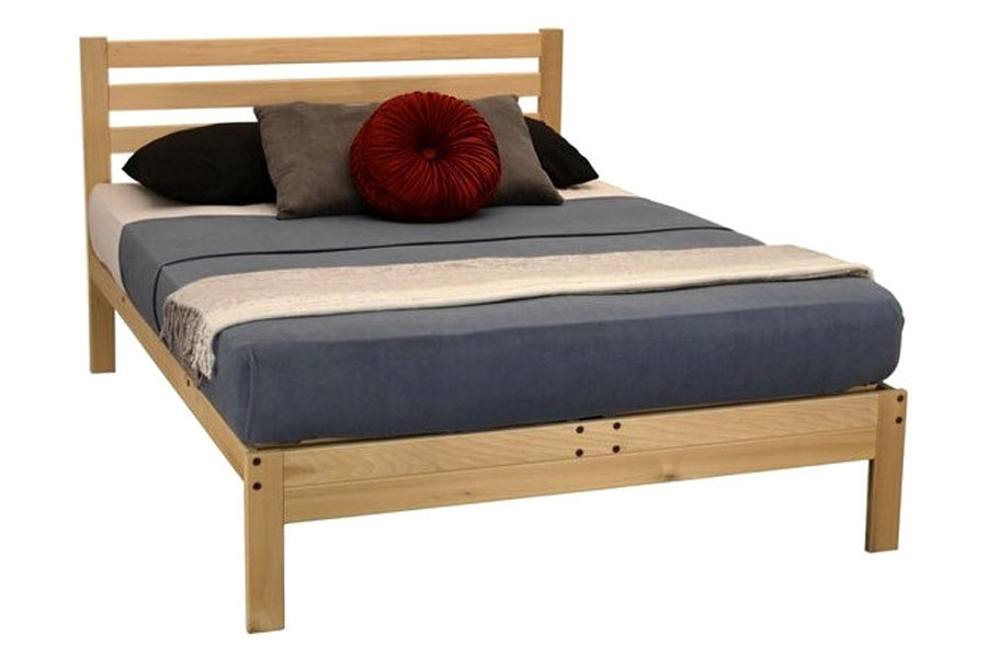 FaFurn - Farmhome Natural Platform Bed in Queen Size