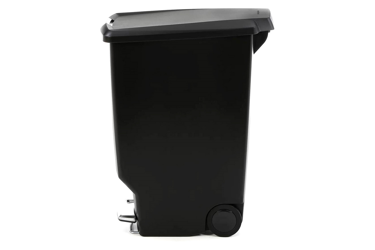 FaFurn - Black 10-Gallon Narrow Kitchen Trash Can with Easy Step-On Lid