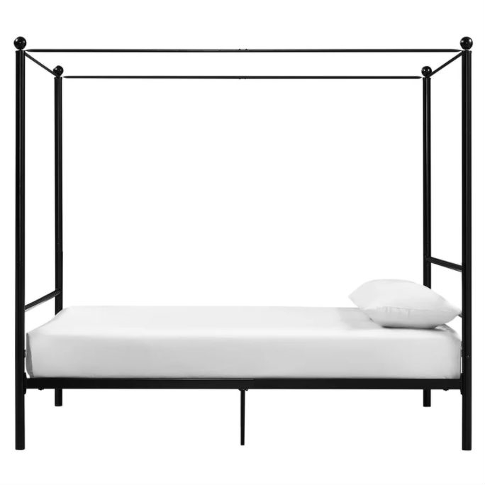 FaFurn - Full Size Canopy Bed Frame in Black, Metal