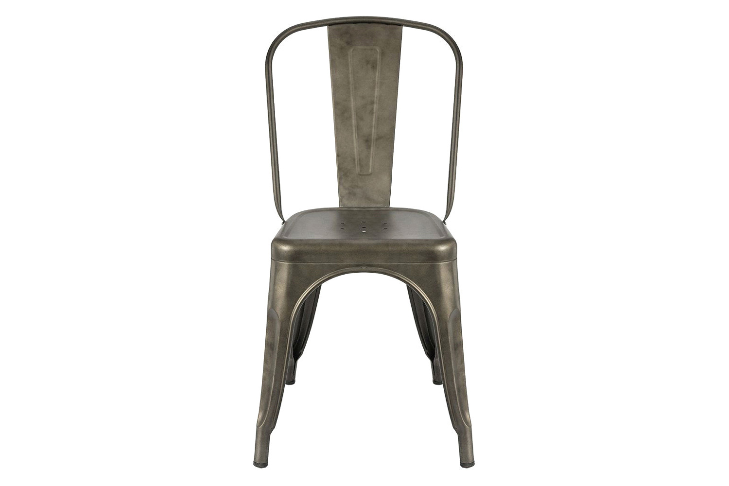 FaFurn - Stackable Modern Cafe Bistro Dining Side Chair in Gun Metal Finish (Set of 4)