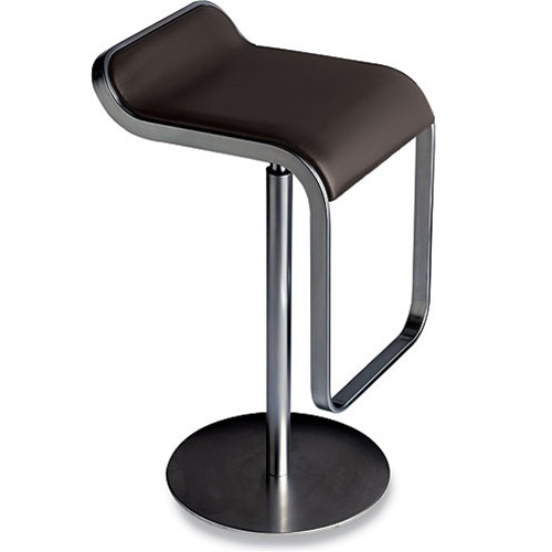 FaFurn - Barstool with Leather Seat in Brown