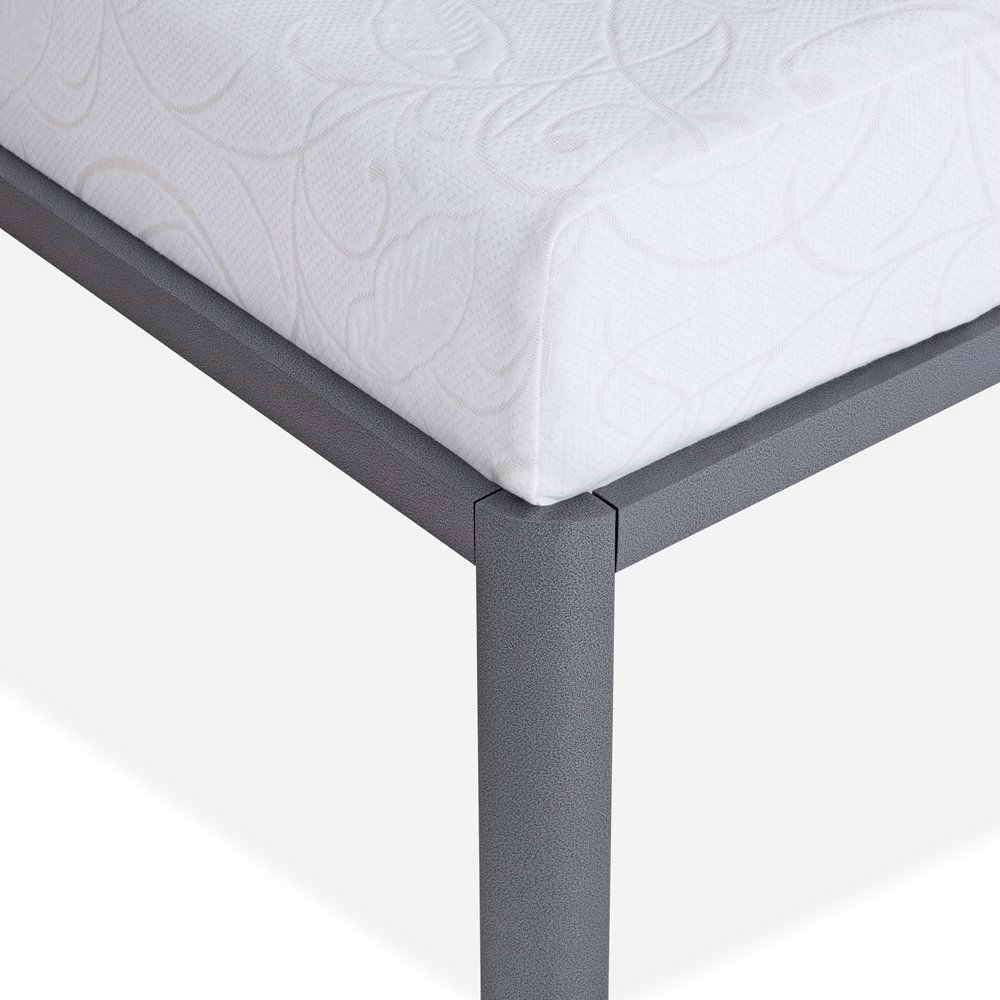 FaFurn - Full Size Platform Bed Frame with Round Corners in Metal