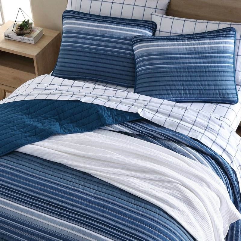 FaFurn Full/Queen Size Reversible Quilt Set - Blue, Cotton